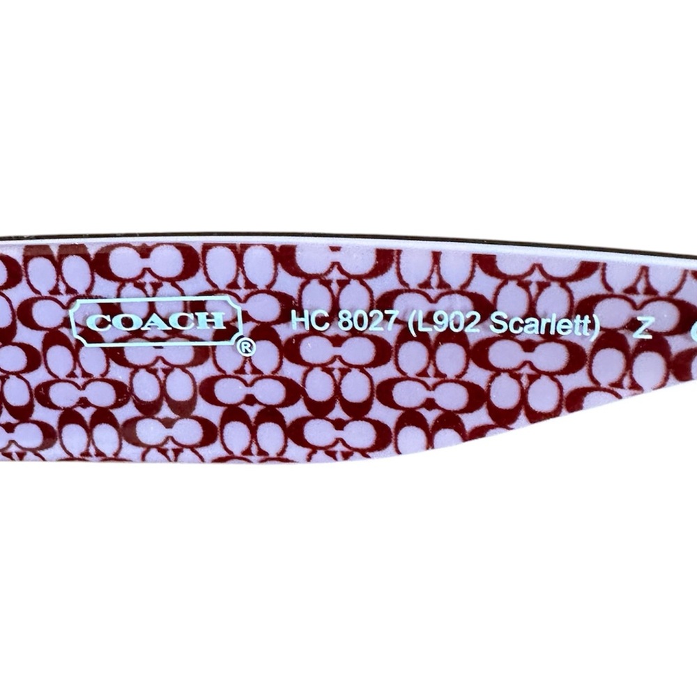 Coach Scarlet HC 8027 Blush Pink Gradient Sunglasses L902 EUC w/ Case & Cloth - Picture 9 of 12